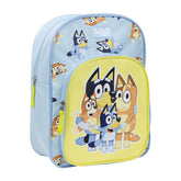 MOCHILA INFANTIL 35X26 CON BOLSILLO DELANTERO BLUEY | CERDA DISEÑO